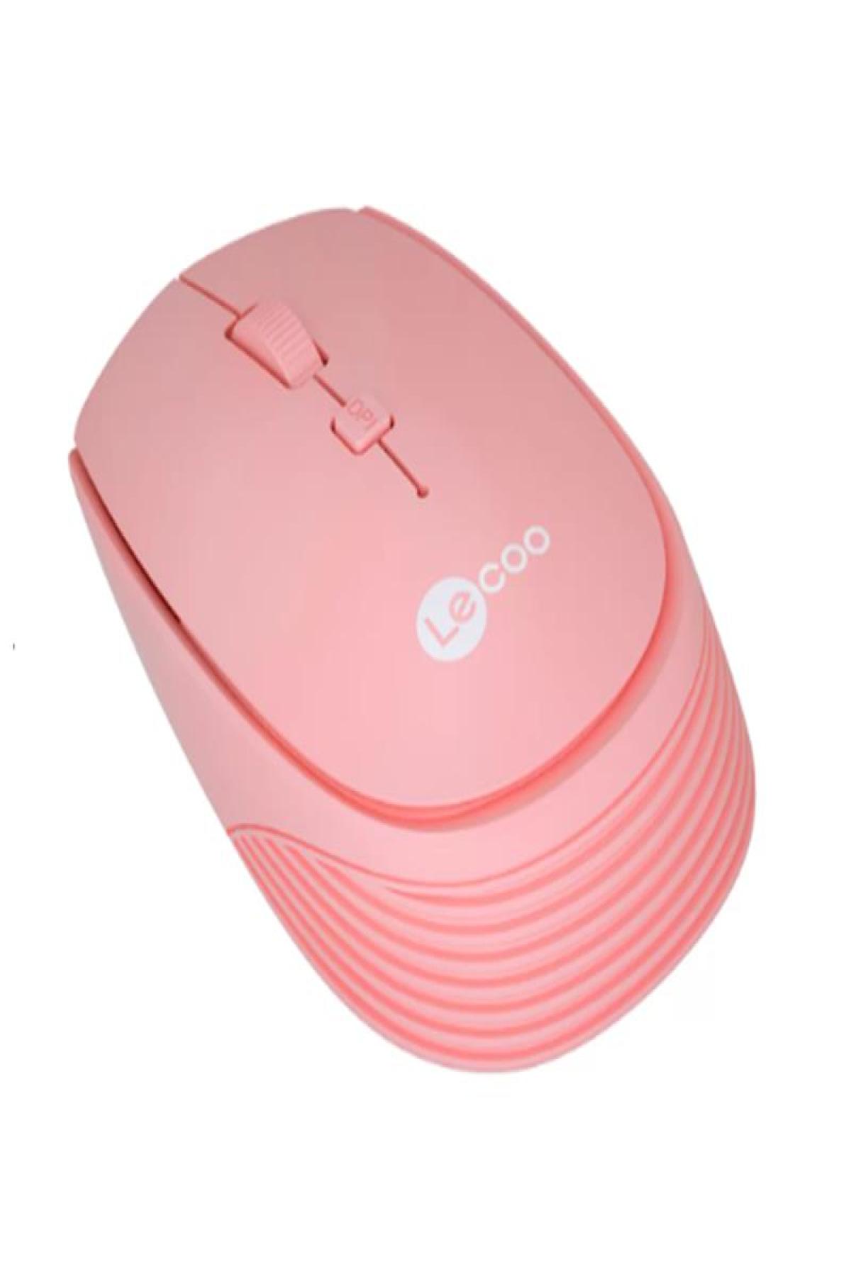 LENOVO LECOO USB OPTİK KABLOSUZ MOUSE PEMBE WS202-P