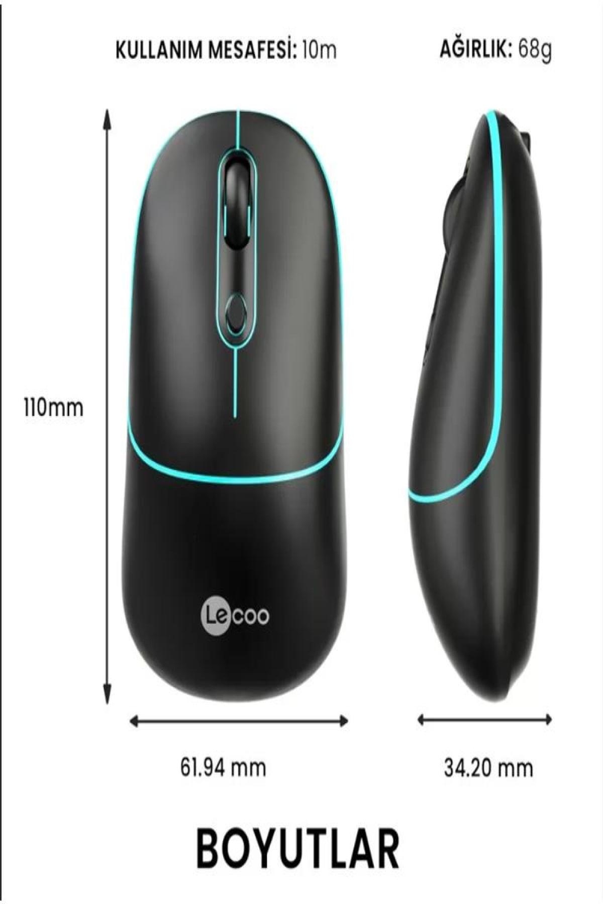 LENOVO LECOO USB OPTİK KABLOSUZ MOUSE SİYAH WS210-S