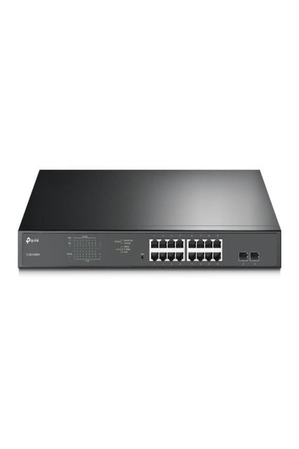 TP-LINK TL-SG1218MPE 16 PORT GIGABIT + 2XGIGABIT SFP UPLINK YÖNETİLEBİLİR 192W POE RACKMOUNT SWITCH