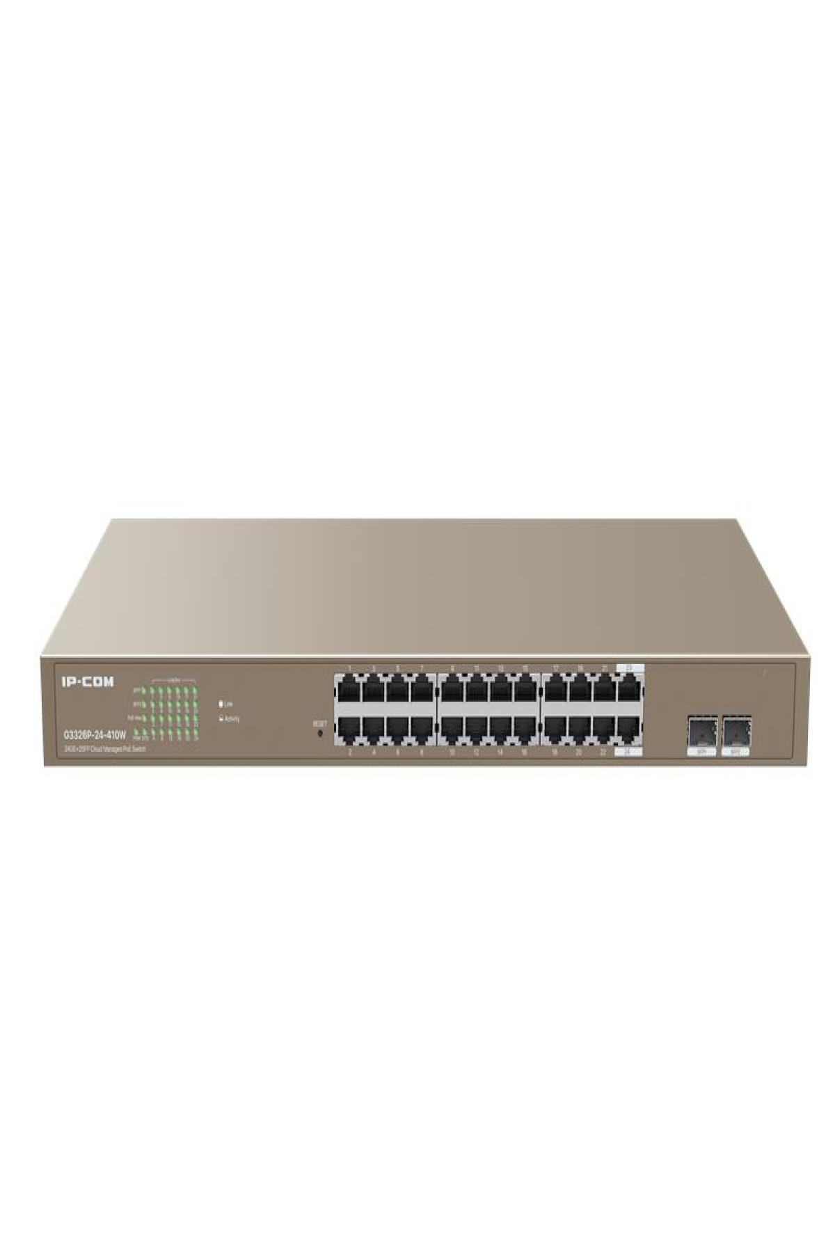 IP-COM G3326P-24-410W 24 PORT GIGABIT+ 2X1GB SFP (COMBO) UPLINK L2 YÖNETİLEBİLİR 370W POE SWITCH