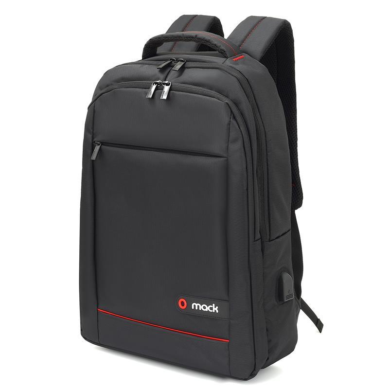 MACK MCC-006 15.6 OFFICE USB GİRİŞLİ NOTEBOOK SIRT ÇANTASI SİYAH