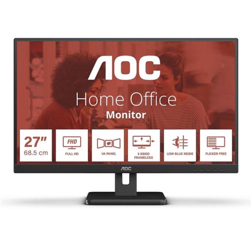 AOC 27 VA 27E3UM/BK 4MS 75HZ HDMI-DP USB EV İŞ MONİTÖRÜ
