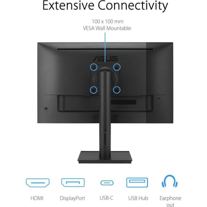 ASUS 27 IPS VA27UCPS 5MS 75HZ HDMI-DP TYPE-C PIVOT KURUMSAL MONİTÖR 3840X2160