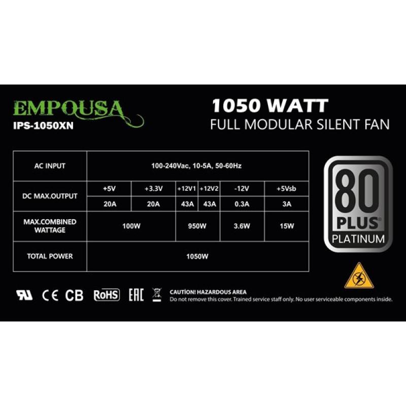 INCA 1000W 80+ PLATINUM EMPOUSA IPS-1050XN PCIe5.0 Tam Modüler Power Supply