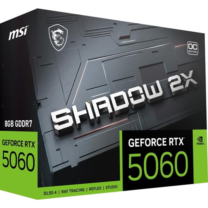 MSI RTX5060 8GB SHADOW 2X OC 128BİT GDDR7 HDMI DP PCIe 5.0
